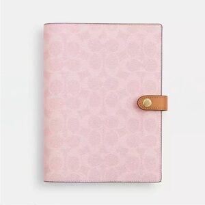 Coach Notebook Powder Pink In Signature Canvas CEA49 NWT